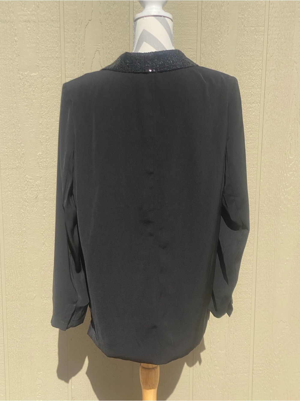 Vici Large Black Sequin Lapel Blazer - Picture 7 of 12